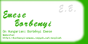 emese borbenyi business card